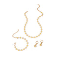 Gold Daisy Jewellery Set - Necklace, Earrings and Bracelet